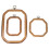 6Pcs Practical DIY Embroidery Hoops Light Brown Plastic Sewing Circles 11