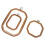 6Pcs Practical DIY Embroidery Hoops Light Brown Plastic Sewing Circles 10