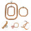 6Pcs Practical DIY Embroidery Hoops Light Brown Plastic Sewing Circles 9