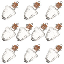 20Pcs Empty Mini Glass Bottles Clear Tiny Jars with Cork Lids