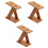 3Pcs Brown Bamboo Rack with Anti-Slip Base for Kitchen Storage 3