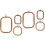 6Pcs Practical DIY Embroidery Hoops Light Brown Plastic Sewing Circles 4