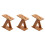 3Pcs Brown Bamboo Rack with Anti-Slip Base for Kitchen Storage 4