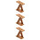 3Pcs Brown Bamboo Rack with Anti-Slip Base for Kitchen Storage 8