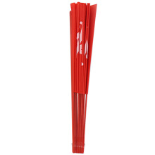 3Pcs Red Chinese Style Dance Fans Durable Foldable Portable Hand Fans