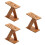 3Pcs Brown Bamboo Rack with Anti-Slip Base for Kitchen Storage 7