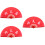 3St Decoratieve Handwaaier Vouwbaar Feest Prestaties 7