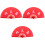 3St Decoratieve Handwaaier Vouwbaar Feest Prestaties 3