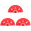 3St Decoratieve Handwaaier Vouwbaar Feest Prestaties 2