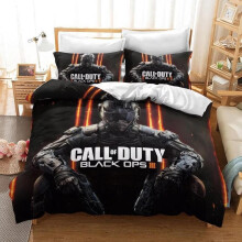 (135CM X 200CM) Call Of Duty Black Ops III Quilt Duvet Cover Set Queen Bed Linen Super