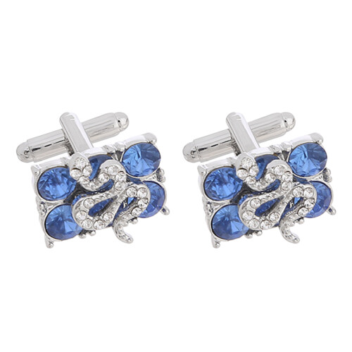 5Paren Blauwe Manchetknopen Alloy Overhemd Pak