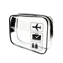TSA Approved Toiletry Bag Clear Quart Size Travel Cosmetic Organizer with Thickened PVC and Zipper