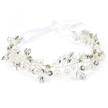 Wedding Hair Accessories Pearl and Rhinestone Flower Girl Headpiece Handmade Bridal Hairpiece