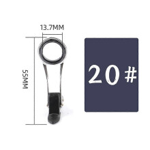 (As show, 20 Type) 1Pcs Folding Fishing Rod Pole Line Guides Stainless Steel Telescoplc Guide Ring Wearproof Eye Ring Fishing Tackle Accessories