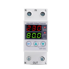 Surge Protection Device 230V 63A LCD Adjustable Voltage Relay with Dual LED Indicators for Home Electrical Panel