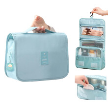 Travel Toiletry Bag for Women Waterproof Large Capacity Hanging Makeup Organizer with Hook Green
