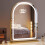 Arched Vanity Mirror with Lights, 3 Color Modes, Touch Control, Gold Frame, 30x40cm 1