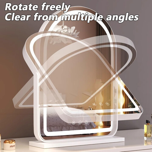 Arched Vanity Mirror with Lights, 3 Color Modes, Touch Control, Gold Frame, 30x40cm 2
