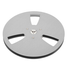 Reel to Reel Empty Tape Reel 7 Inch Aluminum Alloy Spool with Wind‑Resistant Holes for Universal 1/4 Inch Deck (Silver)