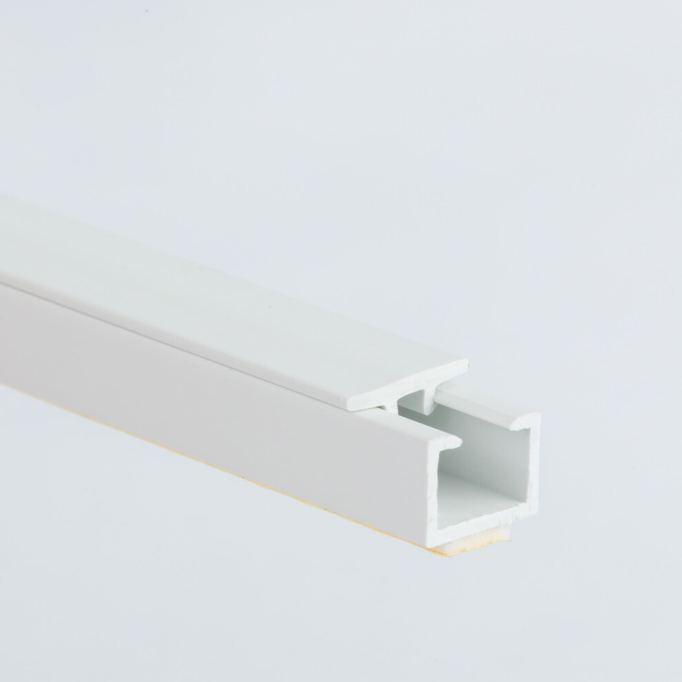 1M White Self Adhesive Cable Trunking Pvc Wire Conduit Cover For Neat Cable Management (16Mm X 13.8Mm) 9044945210668