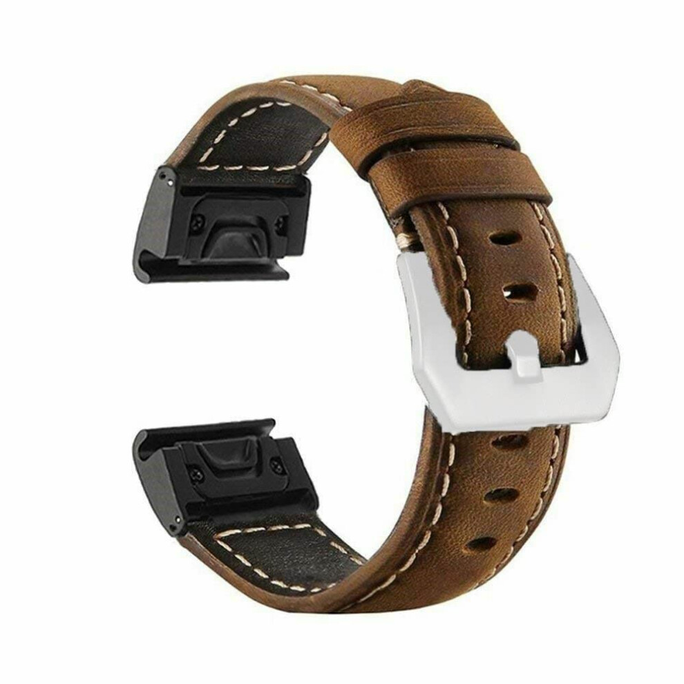 Leather Replacement Watch Band Quickfit Strap For Garmin Fenix 7S 6S 5S Series 9099447338594