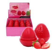 24 Pieces Strawberry Shaped Lip Balm with Natural Plant Extracts Long Lasting Moisturizing Care