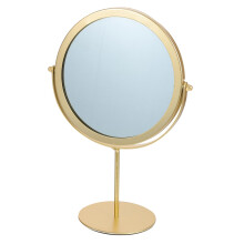 Vanity Mirror with Adjustable Brightness 360 Rotation 10Inch Metal Frame Makeup Mirror for Bedroom