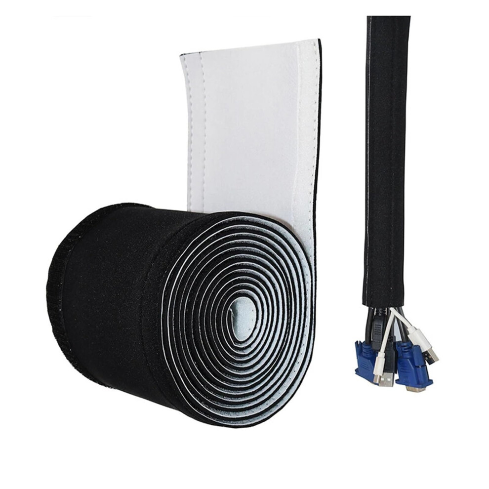 Cable Management Sleeve Flexible Neoprene Organizer Cuttolength Wire Hider For Home Office 50Cm 9099447339058