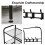 3-in-1 Hall Coat Rack Tree with Metal Fram 9