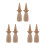 6 Sets Unfertige Holzstiftfiguren Mit Wechselbarem Hut Für 4