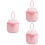3Pièces Boîtes Roses Pour Poudre De Lait Bébé 6