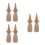 6 Sets Unfertige Holzstiftfiguren Mit Wechselbarem Hut Für 8