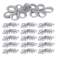 80Pcs Silver Handmade Sewing Buttons for Clothing Cheongsam Craft Use