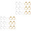 12Paires Boucles Clips Multicolores Agréable Perçage 3