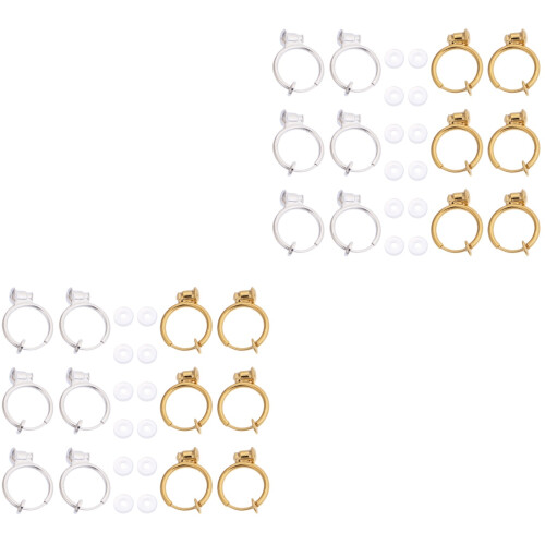 12Paires Boucles Clips Multicolores Agréable Perçage 2