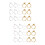 12Paires Boucles Clips Multicolores Agréable Perçage 6