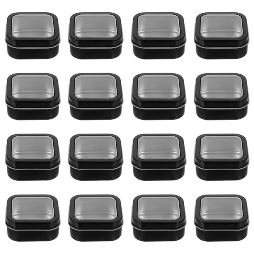 32Pièces Boîtes Carrées Noires Organisateur D'objets