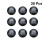 3Pièces DIY Patch Résine Noir Demi-Cercle Pour Décor 10