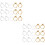 12Paires Boucles Clips Multicolores Agréable Perçage 5