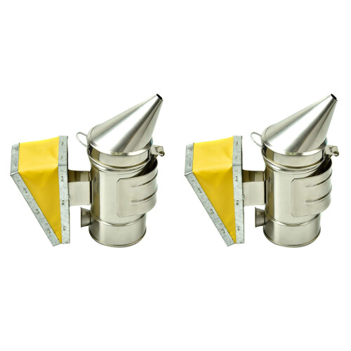 2Pièces Ruche Acier Argenté Apiculture Pratique Durable 1