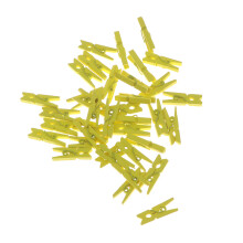 300Pièces Pinces Bois Jaunes Pour Décor Artisanal Photos