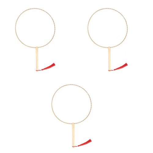 3Pièces Éventails Blancs DIY Bois Multicolores Créatifs Pour Enfants 2