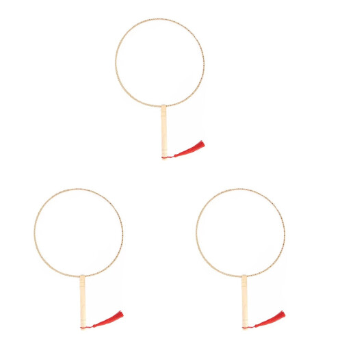 3Pièces Éventails Blancs DIY Bois Multicolores Créatifs Pour Enfants 1