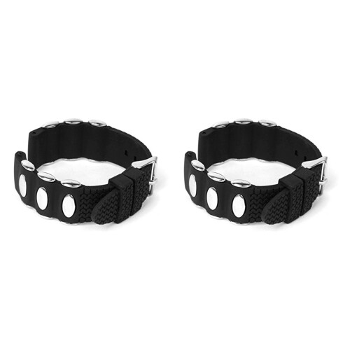 2Pièces Bracelet Silicone Durable Noir 22Mm Adapté Sport 1