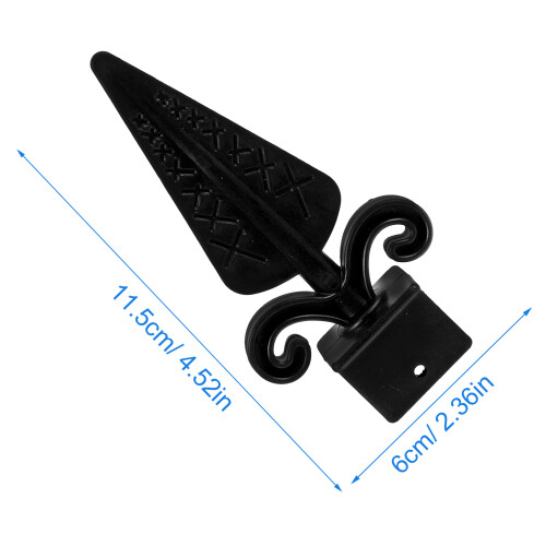 30Pièces Embouts Poteaux Clôture Noir Usage Extérieur 1