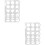 2Pièces Support Rangement Vinyle Clair 15 Trous Pour Rouleaux 6