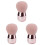 3Pièces Pinceaux Poudre Rose Forme Champignon Outils 2