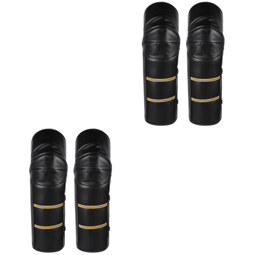 4Pièces Garde-Genoux Chauds Imperméables Noir Usage Hivernal 1