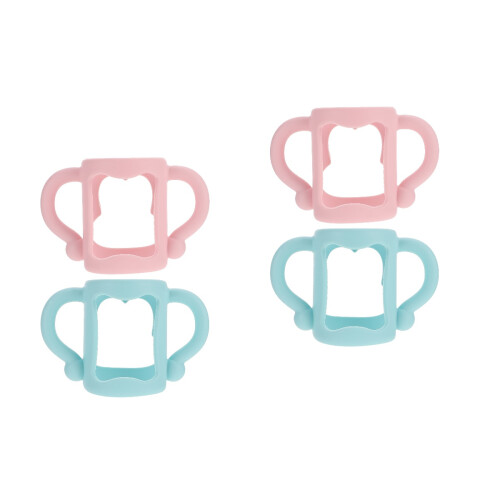 4Pièces Poignées Bébé Silicone Usage Lait Ergonomique 2