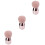 3Pièces Pinceaux Poudre Rose Forme Champignon Outils 5